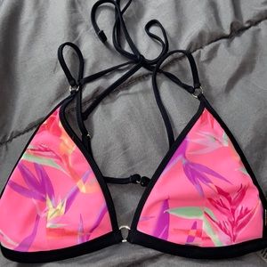 PINK floral swimsuit top